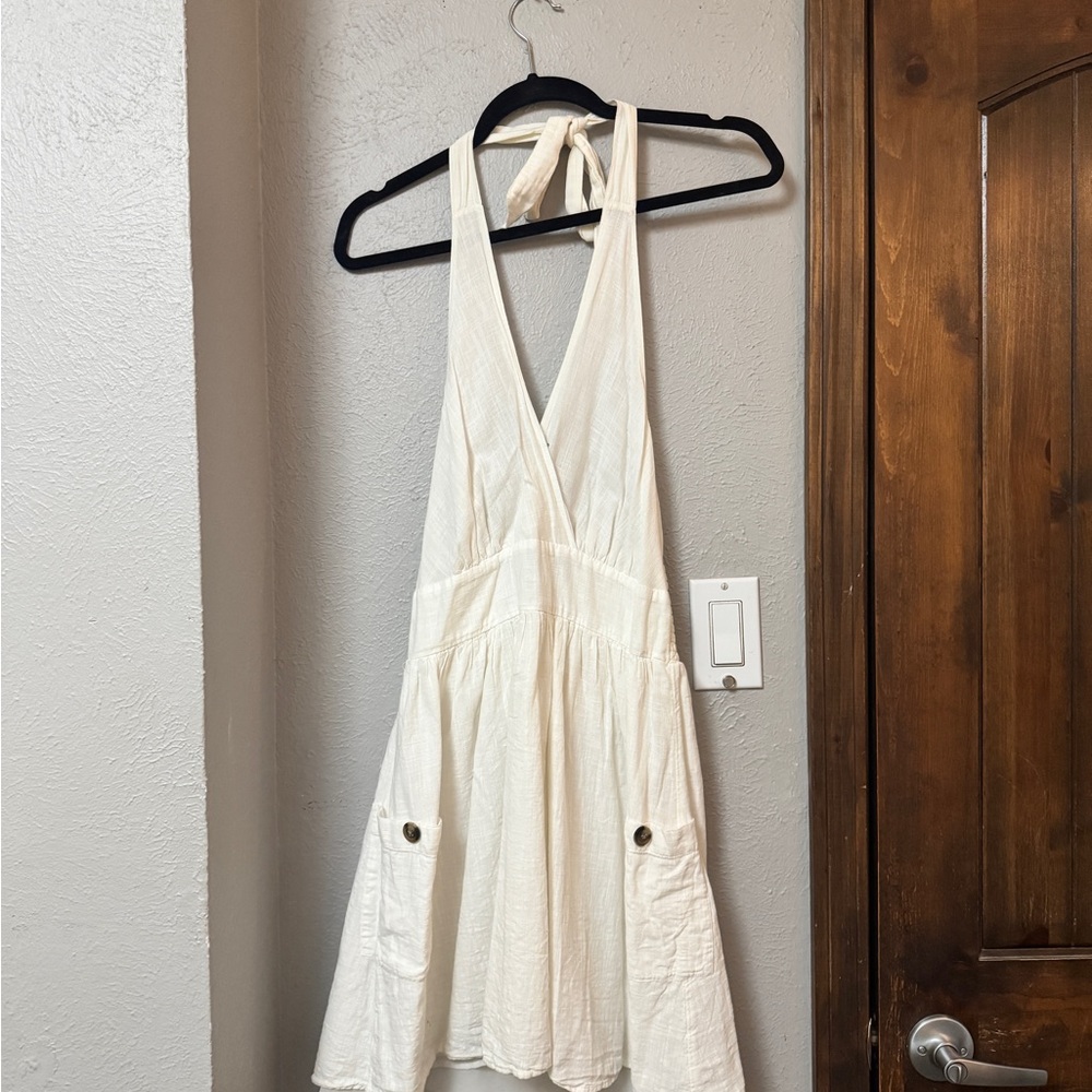 American Eagle Outfitters Cream Mini Dress